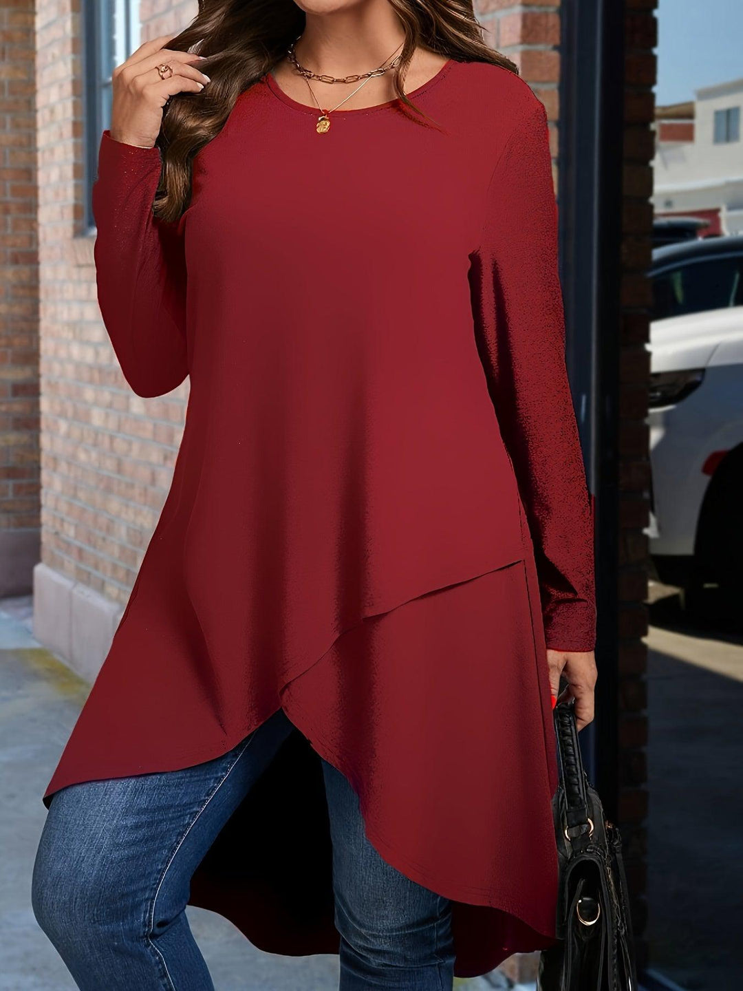 Women's Long Sleeve T-Shirt - Soft Stretchy Dresses-Bennys Beauty World