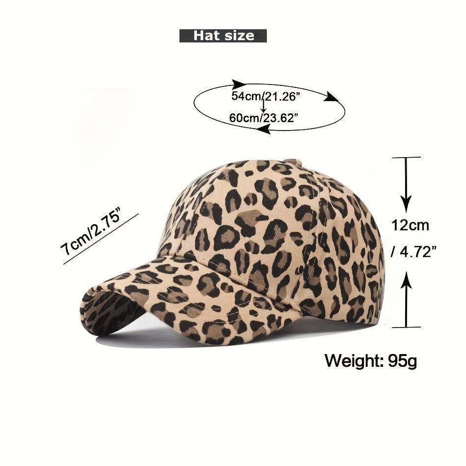 Leopard Print Plain Color Baseball Cap-cap-Bennys Beauty World