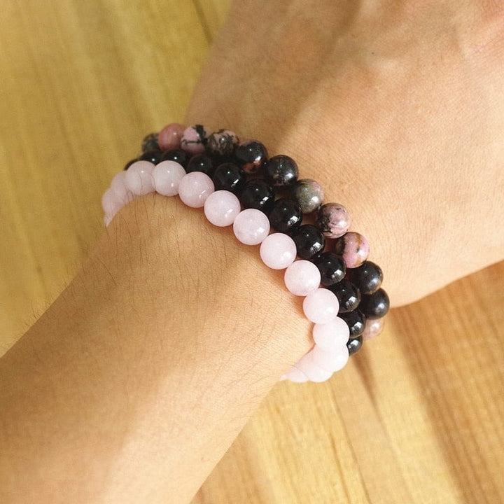 8mm Natural Stone Stackable Charm Bracelets Bennys Beauty World