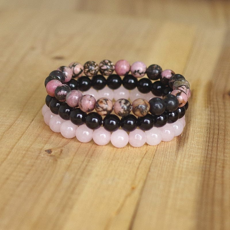 8mm Natural Stone Stackable Charm Bracelets Bennys Beauty World