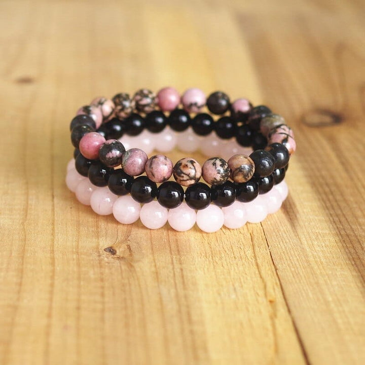 8mm Natural Stone Stackable Charm Bracelets Bennys Beauty World