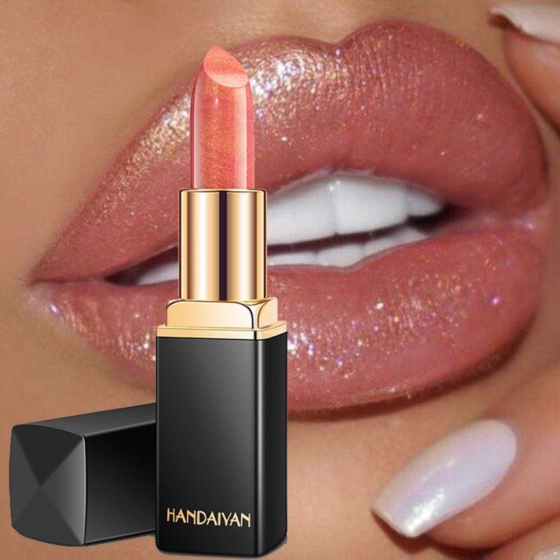 9 Colors Waterproof Nude Pink Glitter Lipstick Bennys Beauty World