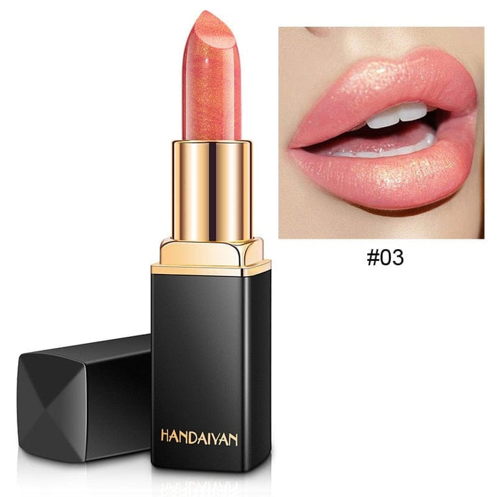 9 Colors Waterproof Nude Pink Glitter Lipstick Bennys Beauty World