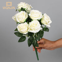 9 Heads Rose Big Bouquet DIY Wedding Party Floral Bunch Bennys Beauty World