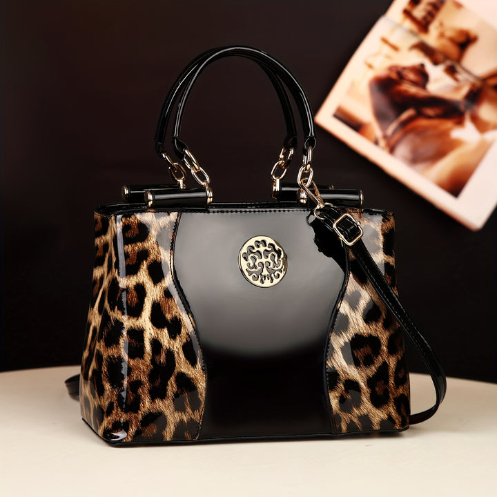 Women's Leopard Print Trendy Large Capacity Tote Bag