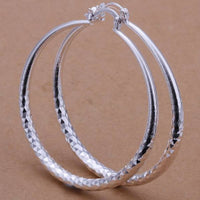925 Silver earring 5cm hoop fashion Jewelry Bennys Beauty World