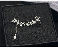 925 Sterling Silver leaves Stud Earrings For Women Bennys Beauty World