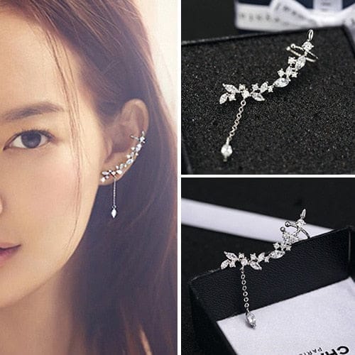 925 Sterling Silver leaves Stud Earrings For Women Bennys Beauty World