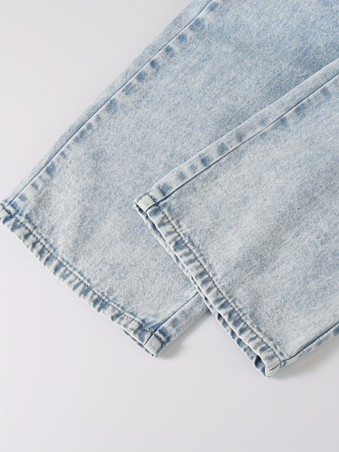 Casual Loose-Fit High-Waist Cat Print Jeans