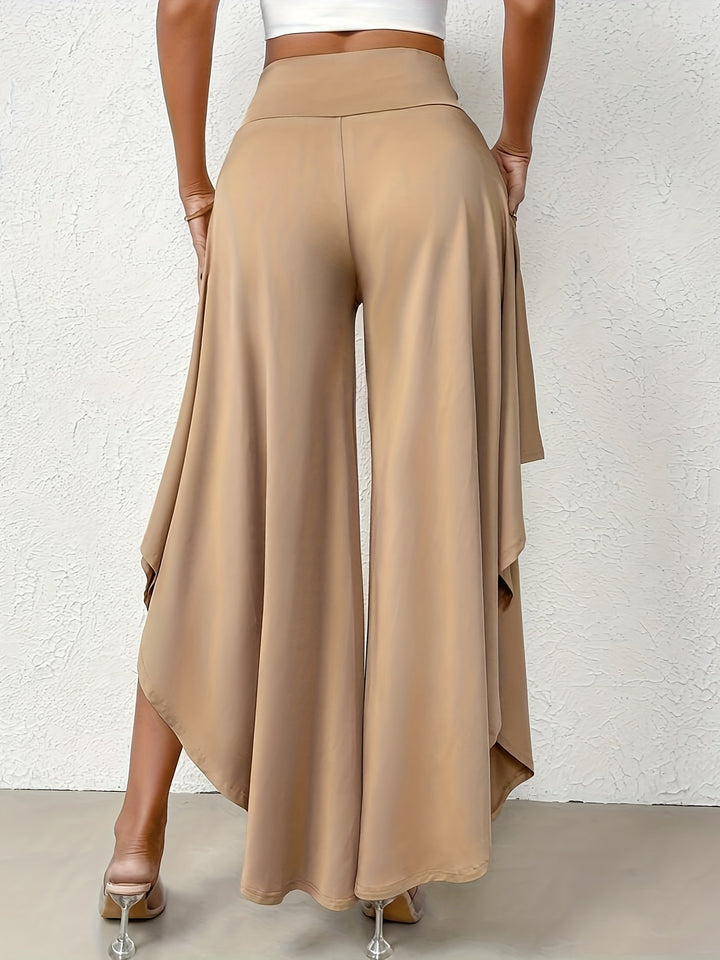 Chic Asymmetrical Wide Leg Trousers for Effortless Spring & Summer Style-Bennys Beauty World