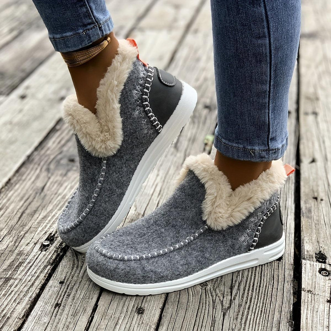 Women's Flat Furry Shoes: Essential Cozy Sneakers for Winter Outings-Shoes-Bennys Beauty World