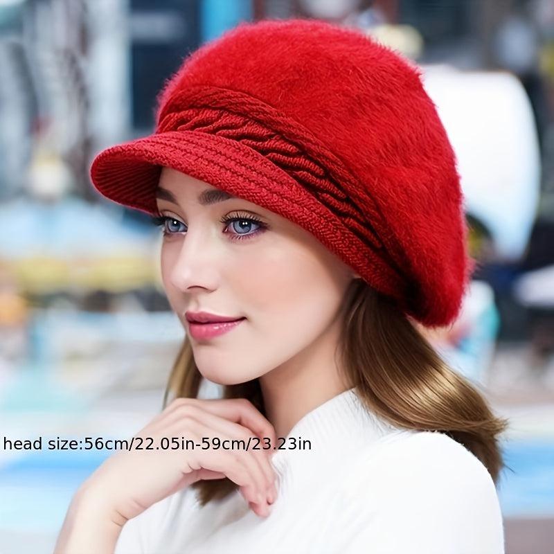 Thick Knit Winter Hat for Women Warm Christmas Hat-Hat-Bennys Beauty World