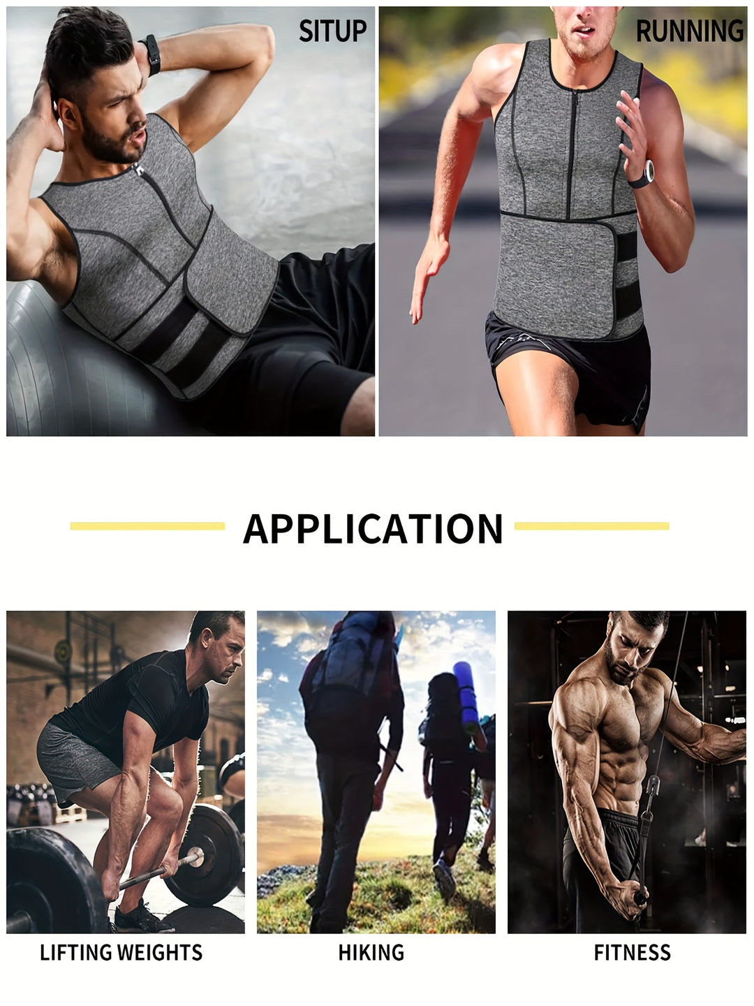 TKPARK Men's Adjustable Compression Tank Top &amp; Waist Trainer