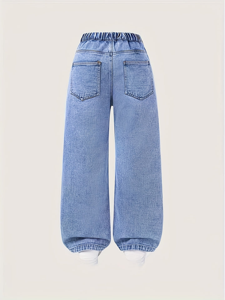 Fashionable Wide Leg Denim Jeans