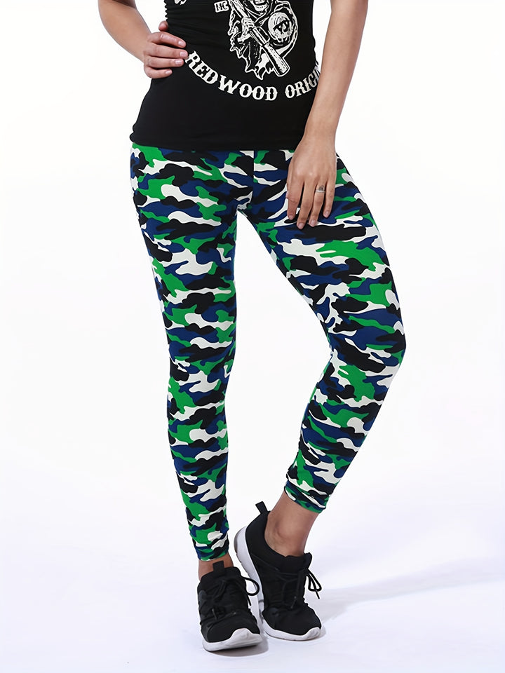 Women's Leggings Floral Printed Pants Casual High Waist Sweatpants Leggings