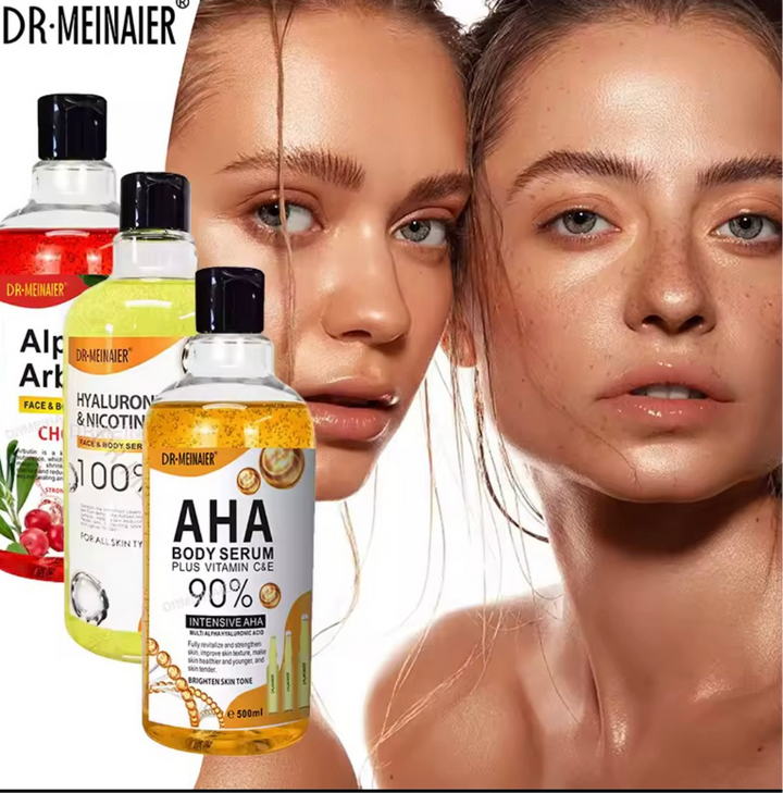 500ml AHA Hyaluronic Vitamin C Arbutin Face and Body Serum