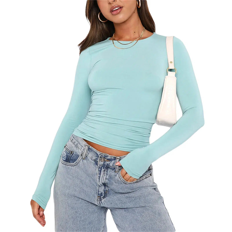 Spring Streetwear Crop Pullover Top-blouse-Bennys Beauty World