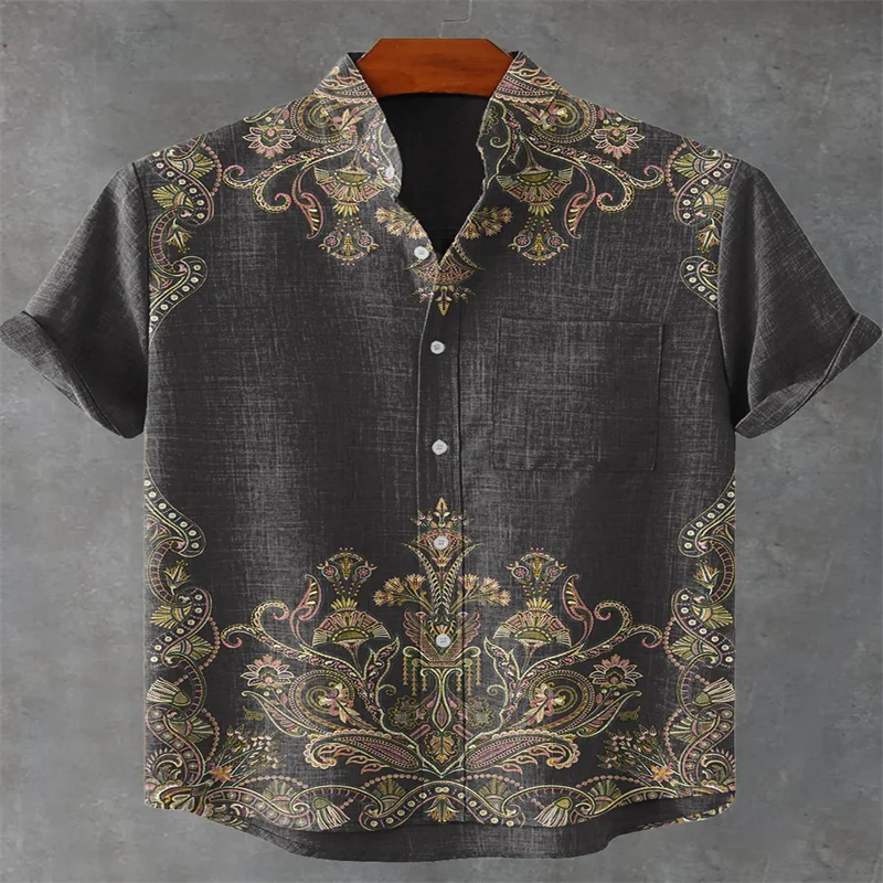 Men's Short Sleeve Shirt Beach Vacation Men's Wear-Bennys Beauty World