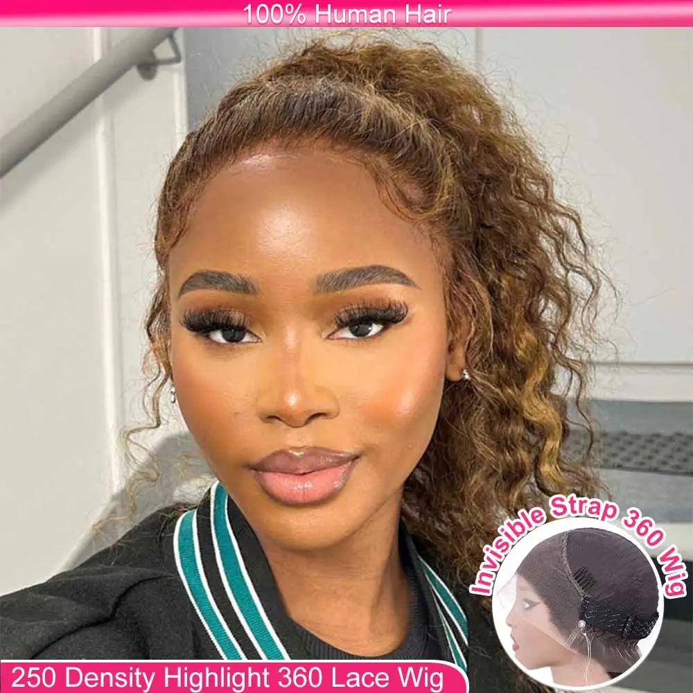 360 Full HD Lace Frontal Wig | Deep Wave | Invisible Strap
