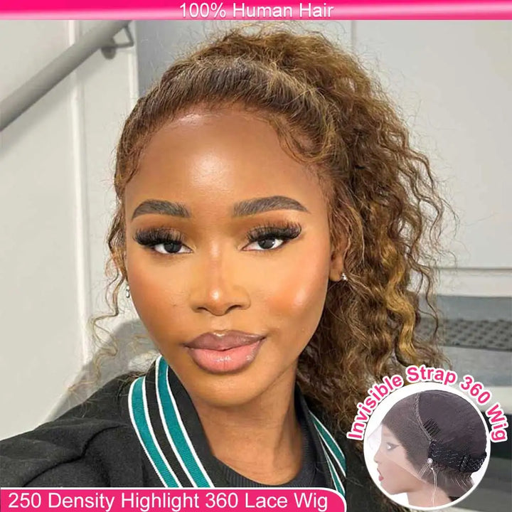 360 Full HD Lace Frontal Wig | Deep Wave | Invisible Strap