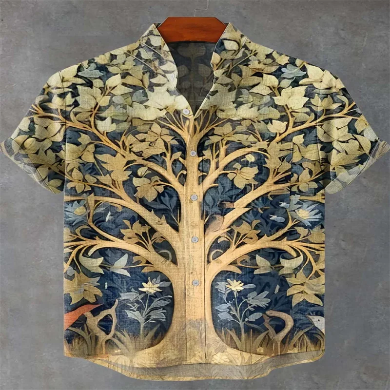 Men's Short Sleeve Shirt Beach Vacation Men's Wear-Bennys Beauty World