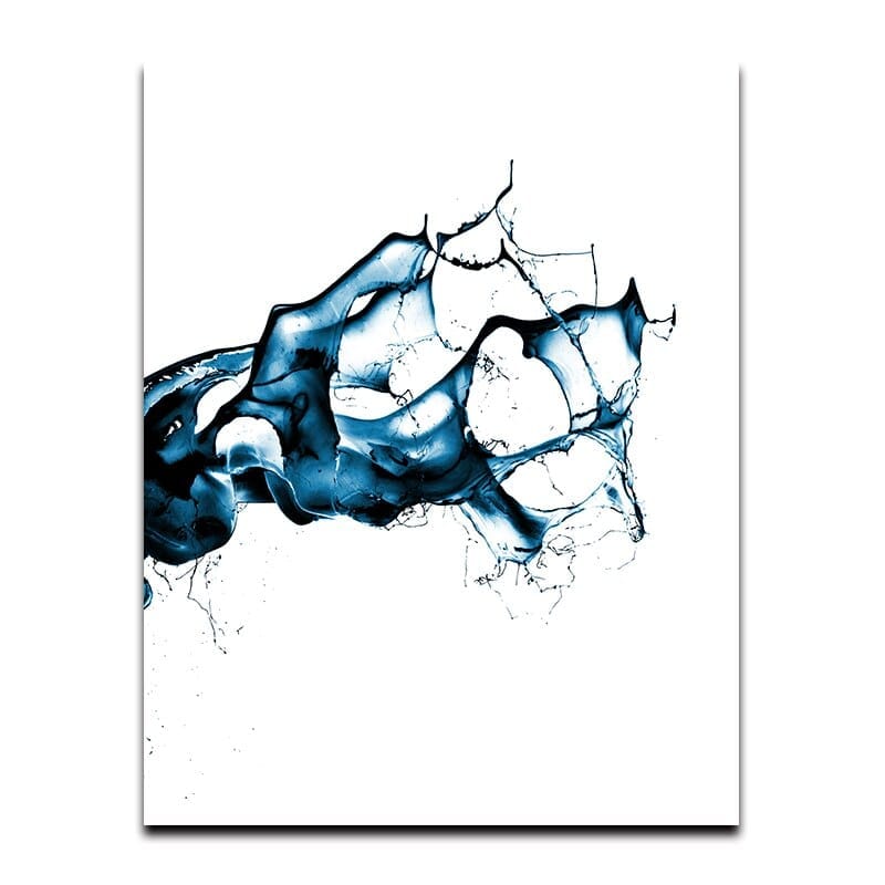 Abstract Blue Splash Paint Water Canvas Poster Home Decoration Bennys Beauty World