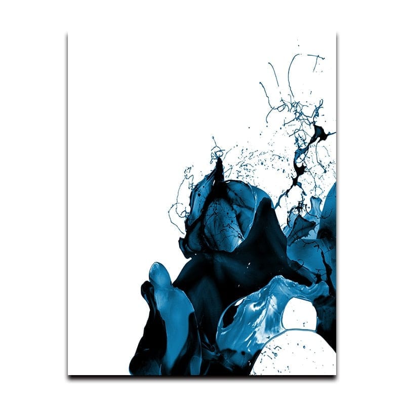 Abstract Blue Splash Paint Water Canvas Poster Home Decoration Bennys Beauty World