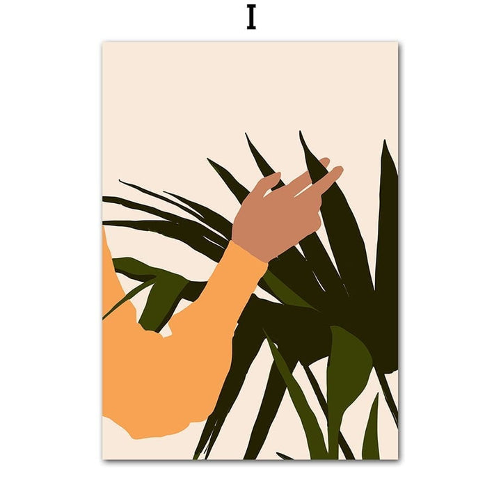 Abstract Fashion Vintage Girl Minimalist Wall Art Canvas Bennys Beauty World