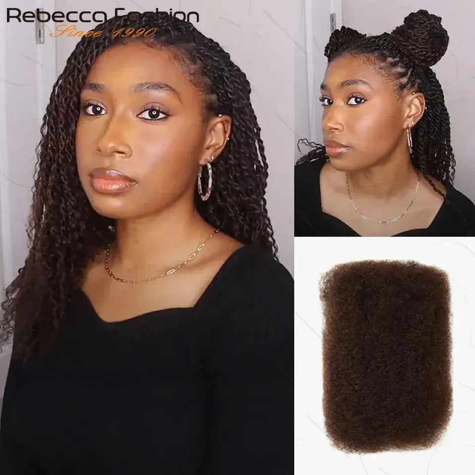 Brazilian Afro kinky Bulk Human Hair For Braiding Remy Hair-Hair Accessories-Bennys Beauty World