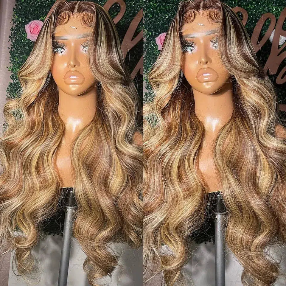 13x6 Hd Lace Frontal Wig Honey Blonde Body Wave Wig-Wig-Bennys Beauty World