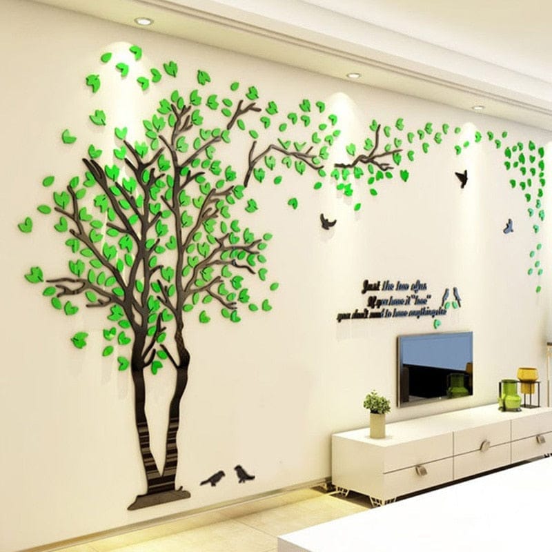 Acrylic Wall Stickers for Living room TV Sofa Wall 3D art Decoration Bennys Beauty World