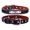 Adjustable Personalized Dog Collar Leather Puppy ID Name Custom Engraved XS-L Bennys Beauty World