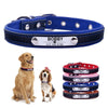 Adjustable Personalized Dog Collar Leather Puppy ID Name Custom Engraved XS-L Bennys Beauty World