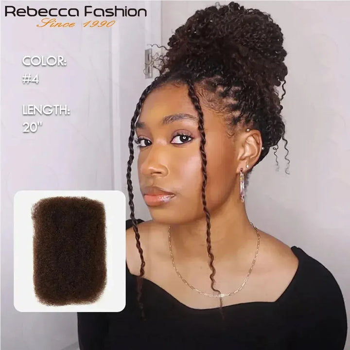 Brazilian Afro kinky Bulk Human Hair For Braiding Remy Hair-Hair Accessories-Bennys Beauty World