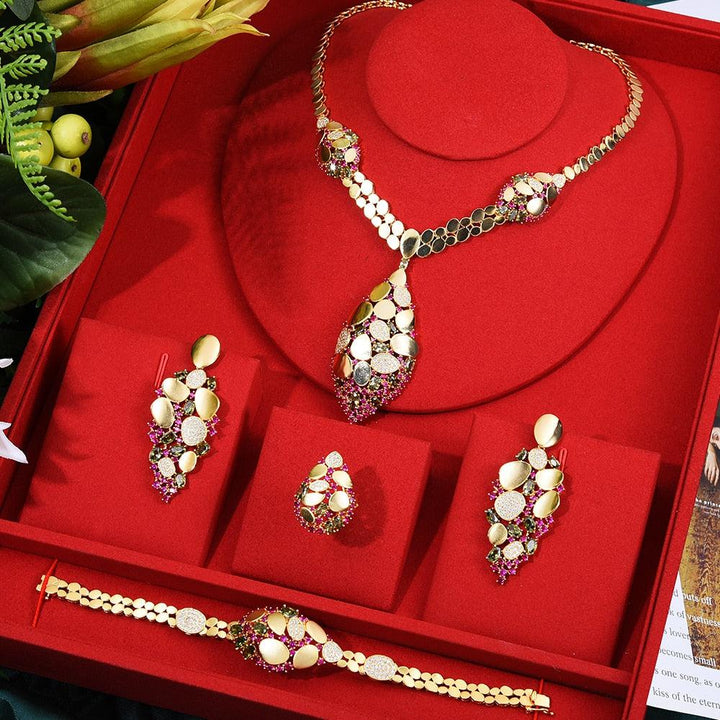 Africa Jewelry Sets For Women Wedding Party Zircon Bridal Jewelry Set Bennys Beauty World