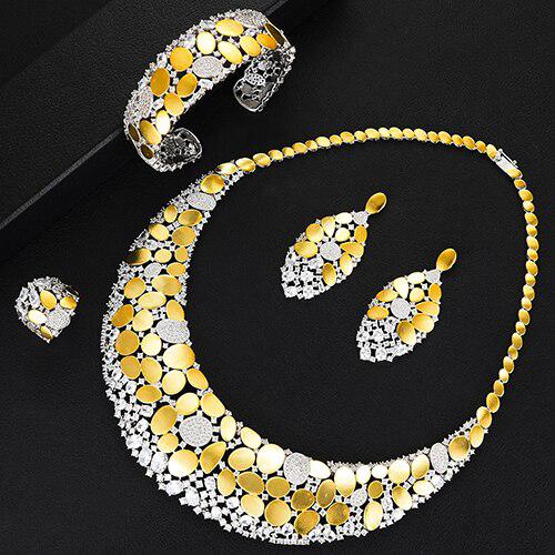 Africa Jewelry Sets For Women Wedding Party Zircon Bridal Jewelry Set Bennys Beauty World