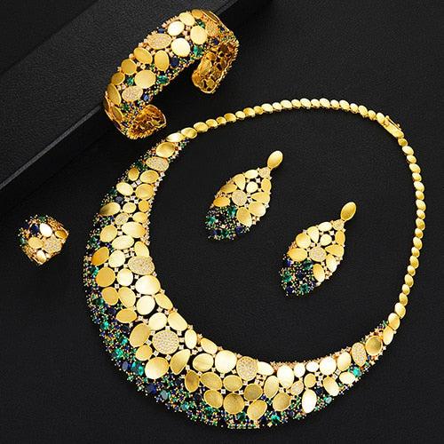 Africa Jewelry Sets For Women Wedding Party Zircon Bridal Jewelry Set Bennys Beauty World