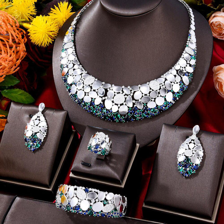 Africa Jewelry Sets For Women Wedding Party Zircon Bridal Jewelry Set Bennys Beauty World