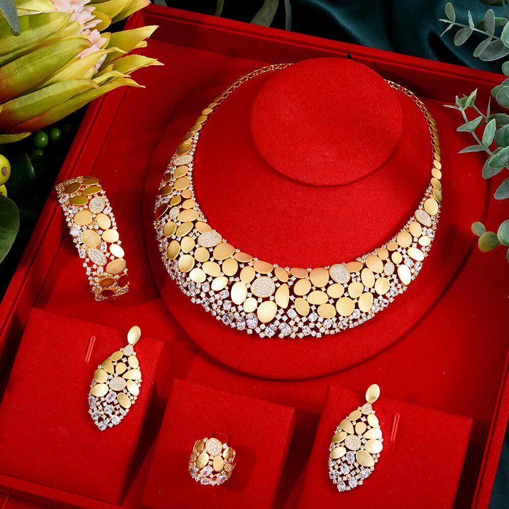 Africa Jewelry Sets For Women Wedding Party Zircon Bridal Jewelry Set Bennys Beauty World