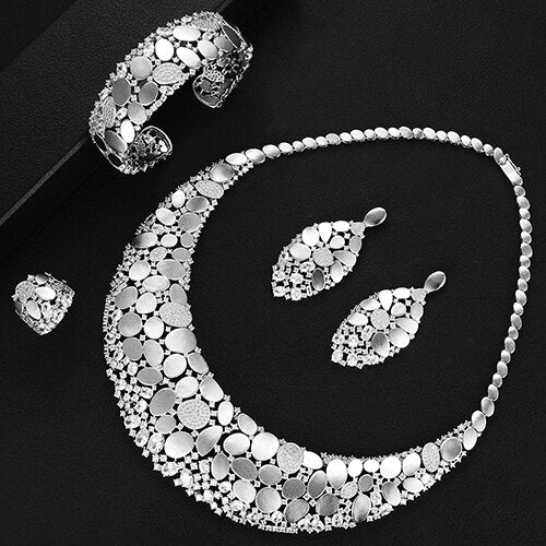 Africa Jewelry Sets For Women Wedding Party Zircon Bridal Jewelry Set Bennys Beauty World