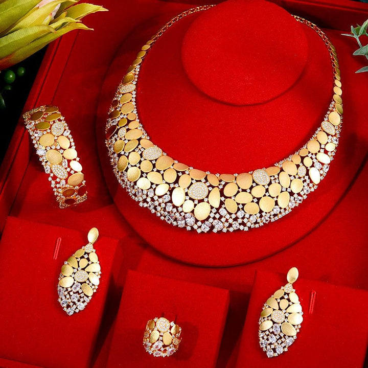 Africa Jewelry Sets For Women Wedding Party Zircon Bridal Jewelry Set Bennys Beauty World