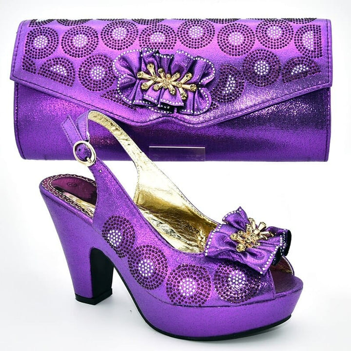 African African Women Wedding Shoes and Bag Set Bennys Beauty World