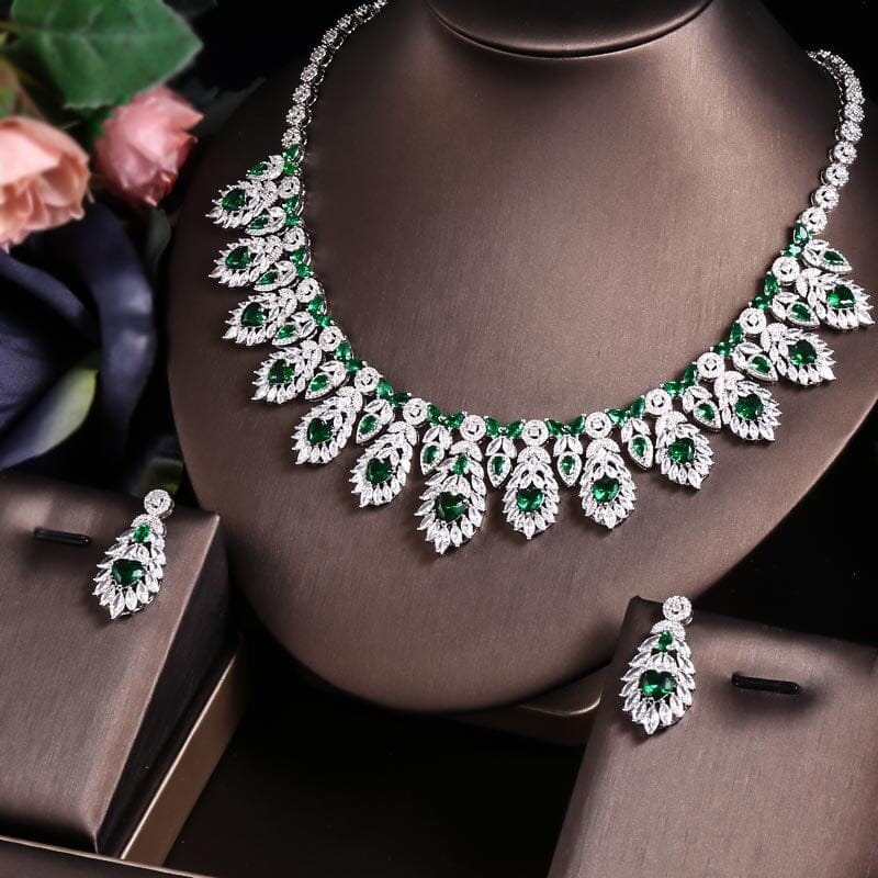 African Bridal Zirconia Jewelry Sets For Women Bennys Beauty World