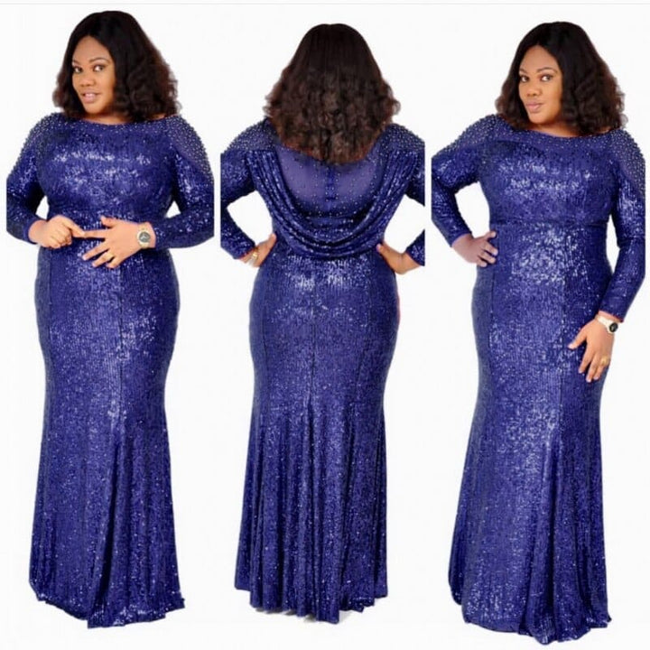 African Dresses For Women High Quality  Fashion Sequin Dress For Ladies Bennys Beauty World