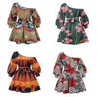 African Dresses for Women Summer Tilting Shoulder i Africa Style Print  Dashiki Top Bennys Beauty World