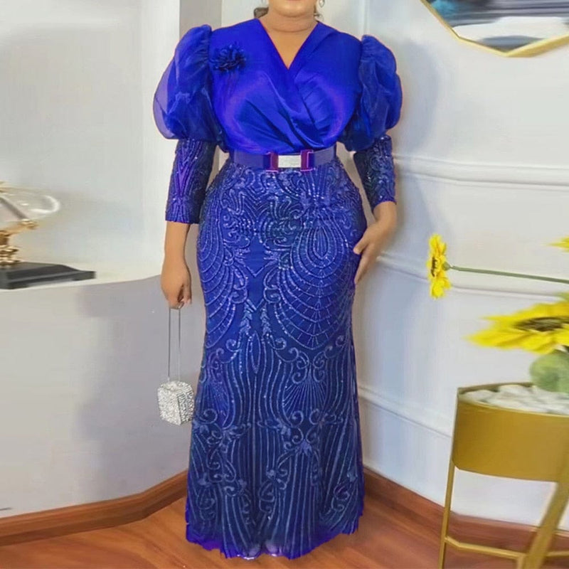 African PlSize Lace Dresses For Women Bennys Beauty World