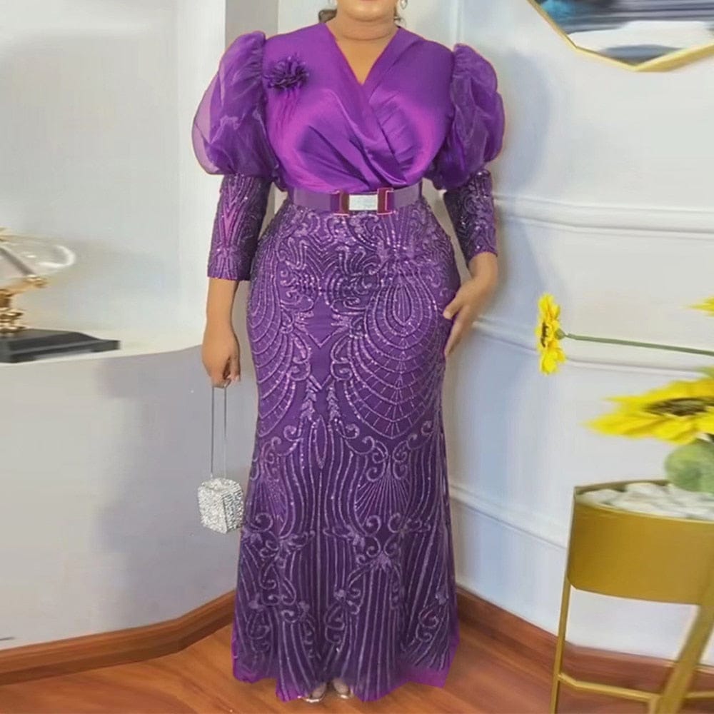 African PlSize Lace Dresses For Women Bennys Beauty World