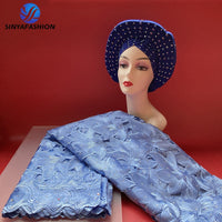 African Swiss Voile Lace 100% Cotton Fabric Auto Gele headtie Bennys Beauty World