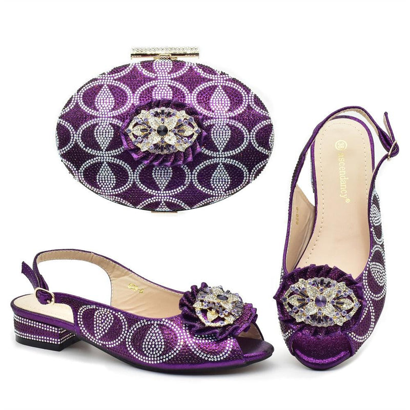 African Wedding Shoes and Bag Set Nigerian Party Shoes Bennys Beauty World