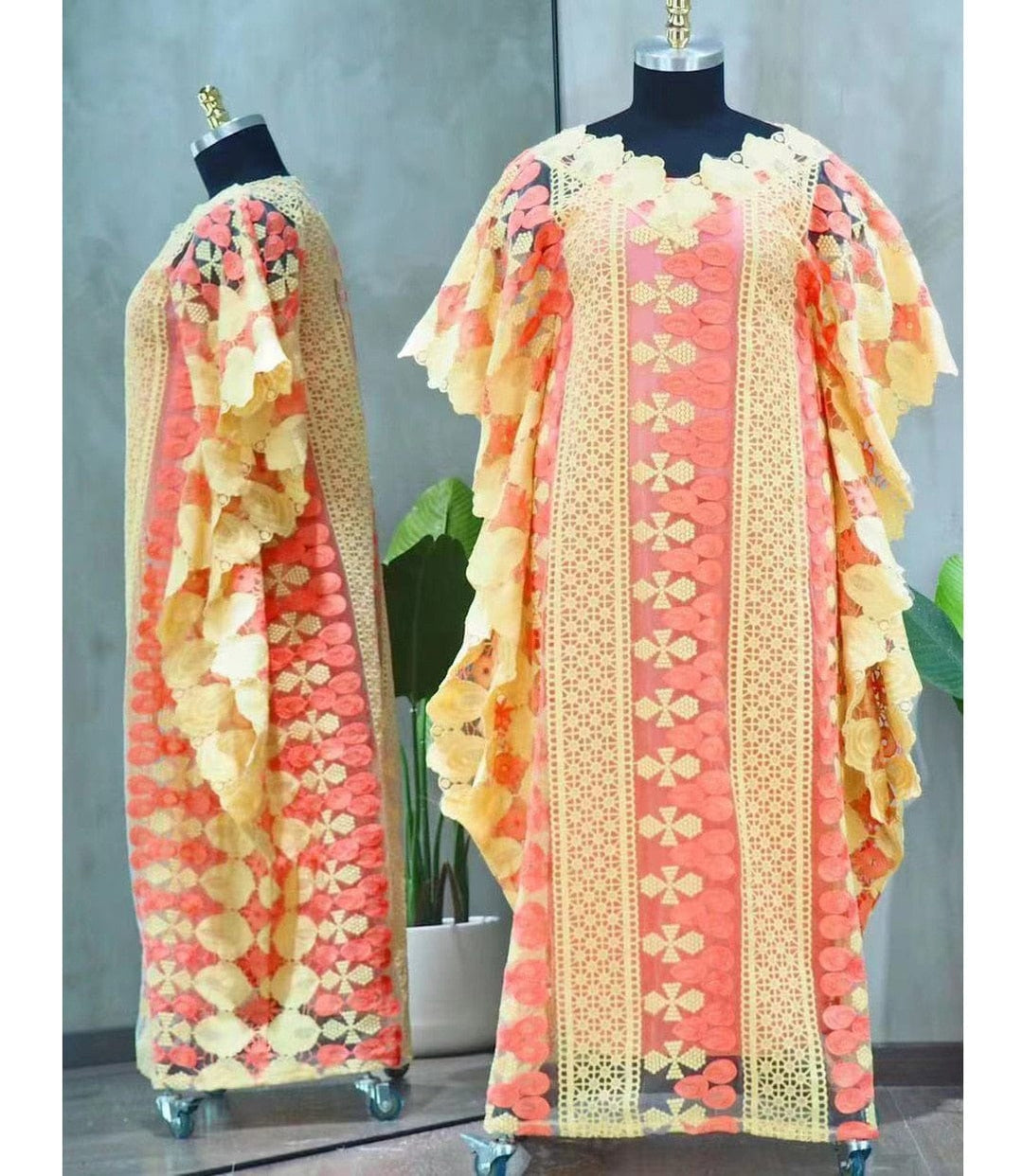 African Women Clothing Dashiki Long Evening Maxi Dresses + Inside Skirt Bennys Beauty World